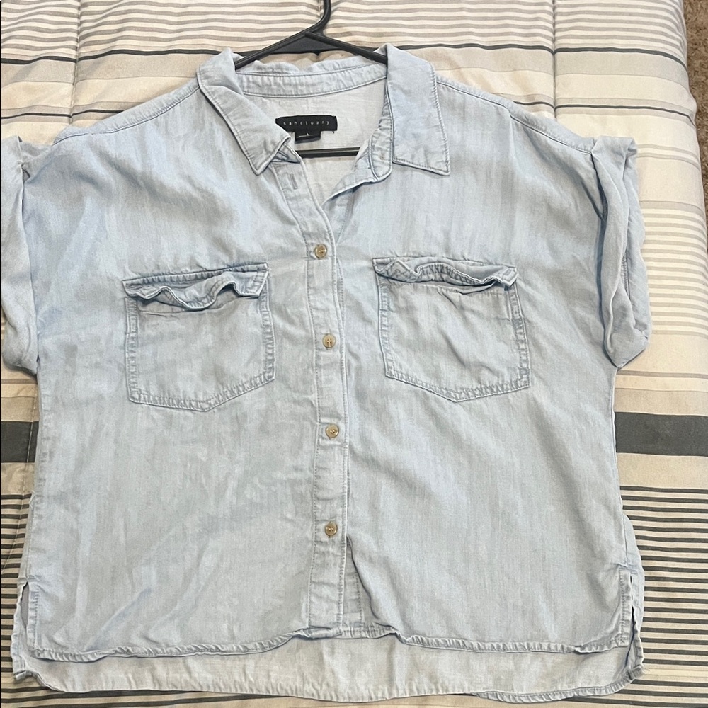 Sanctuary Light Blue Button Down Shirt